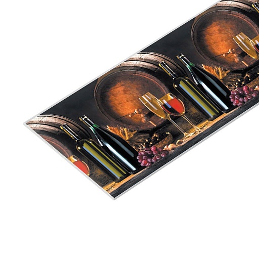 Панель стеновая ПВХ для кухни 3000х600х1 мм вино