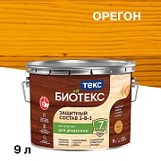 Антисептик Текс Bioteks 2-в-1 декоративный для дерева орегон 9 л