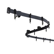 Карниз потолочный пластмассовый однорядный гибкий Лайт 600 см черный