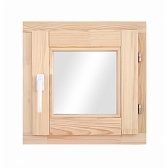 Окно деревянное 600х600х84 мм 1 створка поворотная