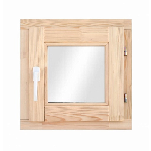 Окно деревянное 600х600х84 мм 1 створка поворотная