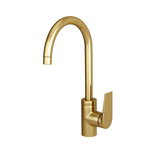 Смеситель для кухни WasserKraft Aisch золото с высоким изливом однорычажный (5507) Смеситель для кухни WasserKraft Aisch золото с высоким изливом однорычажный (5507)