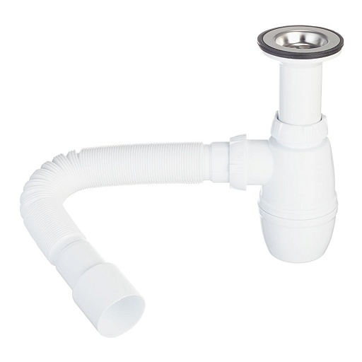 Сифон для раковины и мойки Wirquin Pro Tour Eiffel 1 1/2х40 мм с выпуском d70 мм с соединением 40/50 мм (30718763)