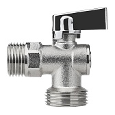 Кран шаровой латунный MasterProf Compact 1/2 НР(ш) х 3/4 НР(ш) к бытовой технике хром мини с отражателем угловой (ИС.081209) Кран шаровой латунный MasterProf Compact 1/2 НР(ш) х 3/4 НР(ш) к бытовой технике хром мини с отражателем угловой (ИС.081209)