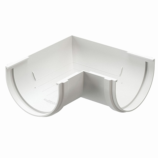 Угол желоба пластиковый d120 мм 90° Docke Standard пломбир RAL 9003
