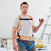 Страховочная система Окапром УСП-2Ж лента оранжевая/синяя (0021) Страховочная система Окапром УСП-2Ж лента оранжевая/синяя (0021)