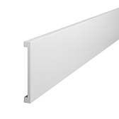 Плинтус экополимер Cosca 80х10х2000 мм белый (PX058)