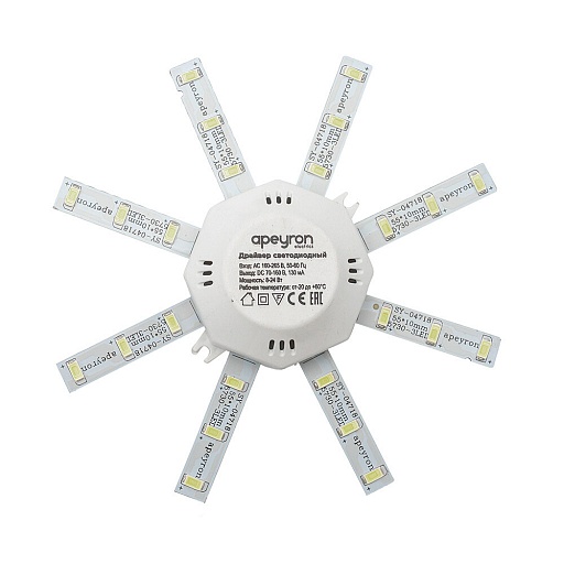 Модуль светодиодный Apeyron 8 Вт IP30 220 В 3000К с драйвером (12-16)