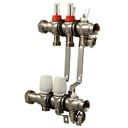 Коллекторная группа с расходомерами Terma 1 ВР(г) х 2 выхода 3/4 НР(Ш) ЕК х 1 ВР(г)