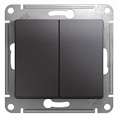 Выключатель Systeme Electric Glossa двухклавишный встраиваемый графит (GSL001351) Выключатель Systeme Electric Glossa двухклавишный встраиваемый графит (GSL001351)