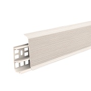 Плинтус ПВХ напольный Деконика 70 мм ясень бьянко 2200 мм