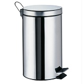 Ведро для мусора WasserKraft K-612 с крышкой 12 л металл хром с педалью Ведро для мусора WasserKraft K-612 с крышкой 12 л металл хром с педалью