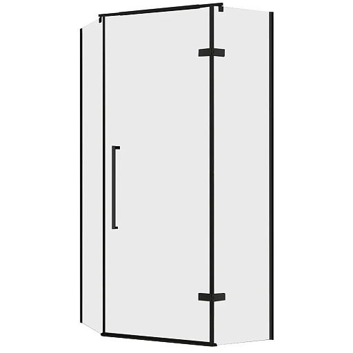 Душевой уголок Abber Ewiges Wasser черный 100х100х195 см пятиугольник стекло прозрачное 6 мм (AG05100B)