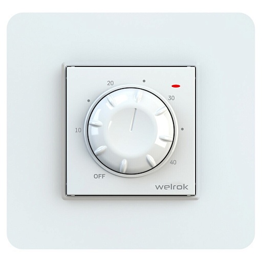 Терморегулятор механический для теплого пола Welrok RTP белый