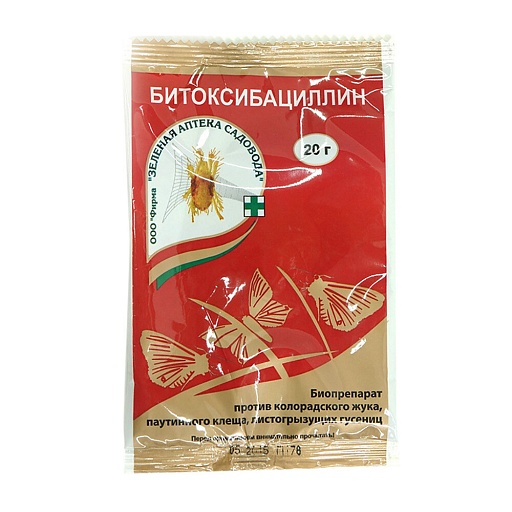 Средство для защиты от колорадского жука Зеленая Аптека Садовода Битоксибациллин 20 г Средство для защиты от колорадского жука Зеленая Аптека Садовода Битоксибациллин 20 г