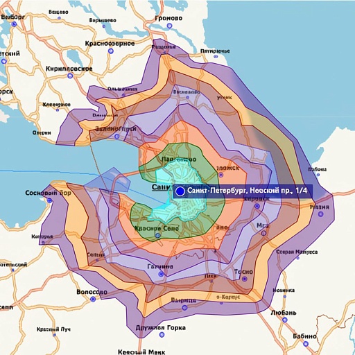 Доплата за выезд мастера за пределы бесплатной зоны