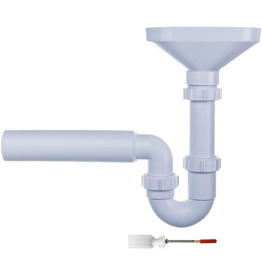 Сифон для раковины и мойки McAlpine 1 1/2х40 мм с выпуском d170 мм с соединением 40/50 мм с разрывом струи (HC7-FUN)