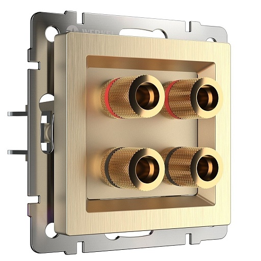 Розетка акустическая Werkel встраиваемая шампань рифленая (a051421)