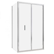 Душевой уголок Abber Sonnenstrand хром 90х90х195 см квадрат стекло прозрачное 6 мм (AG07090-S90)