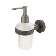 Дозатор для мыла Zenfort 21583 с держателем стекло матовый/металл графит (102078)