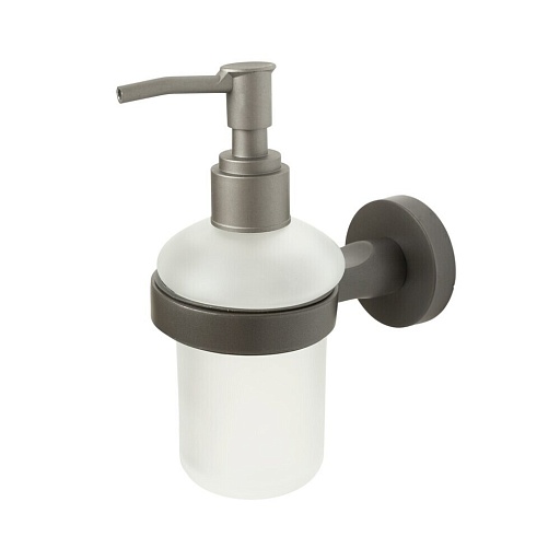 Дозатор для мыла Zenfort 21583 с держателем стекло матовый/металл графит (102078) Дозатор для мыла Zenfort 21583 с держателем стекло матовый/металл графит (102078)