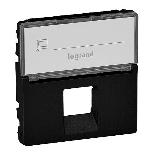 Накладка для компьютерной розетки Legrand Valena Life антрацит с держателем маркировки (756472) Накладка для компьютерной розетки Legrand Valena Life антрацит с держателем маркировки (756472)