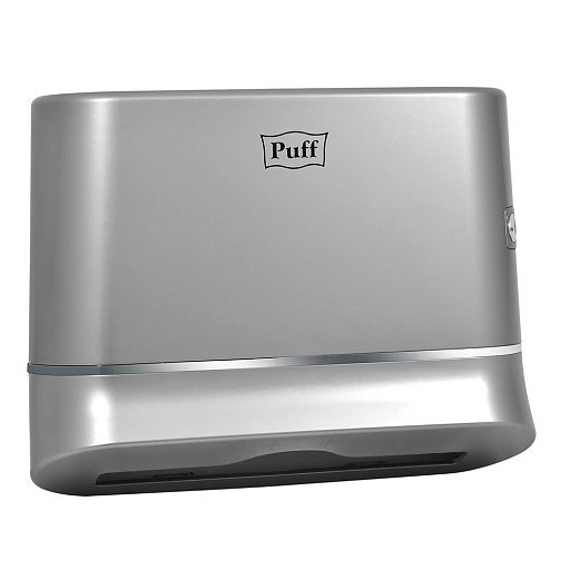 Диспенсер Puff для бумажных полотенец пластик хром (5135S) Диспенсер Puff для бумажных полотенец пластик хром (5135S)
