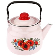 Чайник эмалированный Магнитогорская эмаль Маки-М 3,5 л розовый