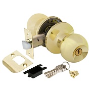 Ручка-защелка Punto кноб 6072 PB-E с ключом и фиксатором золото Ручка-защелка Punto кноб 6072 PB-E с ключом и фиксатором золото