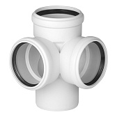 Крестовина Pro Aqua Stilte Plus d110х110х110 мм 87,5° пластиковая шумопоглощающая двухплоскостная для внутренней канализации Крестовина Pro Aqua Stilte Plus d110х110х110 мм 87,5° пластиковая шумопоглощающая двухплоскостная для внутренней канализации