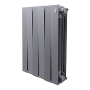 Радиатор биметаллический Royal Thermo Piano Forte 500 мм 6 секций 1" боковое подключение серебристый Радиатор биметаллический Royal Thermo Piano Forte 500 мм 6 секций 1" боковое подключение серебристый