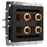 Розетка акустическая Werkel встраиваемая черная (a052041) Розетка акустическая Werkel встраиваемая черная (a052041)