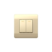 Переключатель Chint NEW3-E двухклавишный встраиваемый шампань (431390)