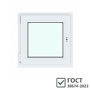 Пластиковое окно VEKA WHS 60 600х600 мм 1 створка левая поворотно-откидная однокамерное