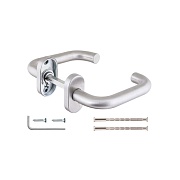 Ручка дверная Fuaro DSS-0203P-19 для противопожарной двери овальная розетка нержавеющая сталь (35693) Ручка дверная Fuaro DSS-0203P-19 для противопожарной двери овальная розетка нержавеющая сталь (35693)