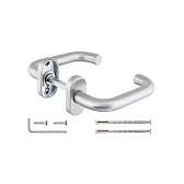 Ручка дверная Fuaro DSS-0203P-19 для противопожарной двери овальная розетка нержавеющая сталь (35693) Ручка дверная Fuaro DSS-0203P-19 для противопожарной двери овальная розетка нержавеющая сталь (35693)