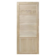 Дверь для бани и сауны массив глухая без покрытия DoorWood 700x1800 мм (DW00007)