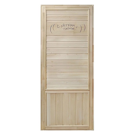 Дверь для бани и сауны массив глухая без покрытия DoorWood 700x1800 мм (DW00007)