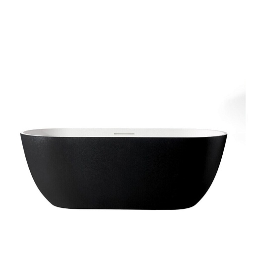 Ванна из искусственного камня Abber Frankfurt 170х75 см отдельностоящая с ножками (AM9941BW)