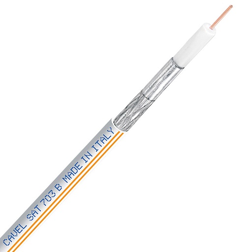Кабель коаксиальный телевизионный SAT 703 В 1х1,13 мм экранированный Cavel (100 м) Кабель коаксиальный телевизионный SAT 703 В 1х1,13 мм экранированный Cavel (100 м)