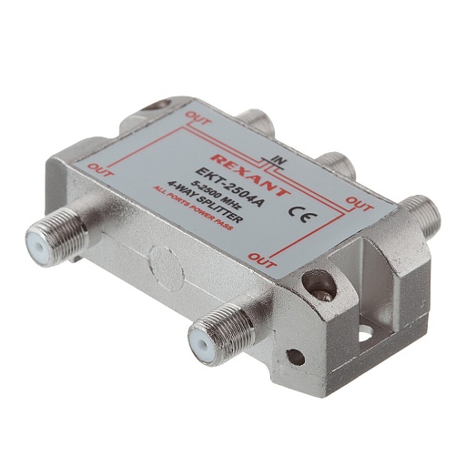 ТВ делитель Rexant Спутник 4 F-выхода (05-6203) ТВ делитель Rexant Спутник 4 F-выхода (05-6203)