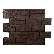 Панель фасадная Альта-Профиль Шотландия Эко 800х590 мм коричневая