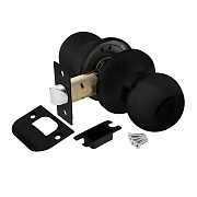 Ручка-защелка Punto кноб 6072 BL-P без ключа и фиксатора черная Ручка-защелка Punto кноб 6072 BL-P без ключа и фиксатора черная