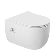 Унитаз подвесной Abber Bequem безободковый белый с функцией биде и сиденьем дюропласт микролифт смыв торнадо (AC1104TNS) Унитаз подвесной Abber Bequem безободковый белый с функцией биде и сиденьем дюропласт микролифт смыв торнадо (AC1104TNS)