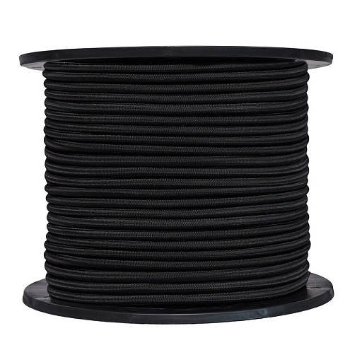 Шнур эластичный резиновый 24 пряди черный d10 мм 100 м МДС