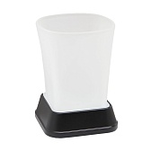 Стакан для ванной WasserKraft Amper настольный стекло матовый/металл черный (K-5428B)