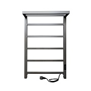 Полотенцесушитель электрический Indigo Forma 800х500 мм 105 Вт с терморегулятором графит металлик Полотенцесушитель электрический Indigo Forma 800х500 мм 105 Вт с терморегулятором графит металлик