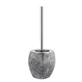 Ершик для унитаза WasserKraft Eider напольный металл/полирезин хром (K-33327)