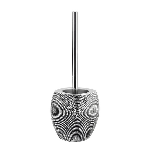 Ершик для унитаза WasserKraft Eider напольный металл/полирезин хром (K-33327)