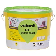 Шпаклевка готовая полимерная Weber.vetonit LR+ deluxe pasta 18 кг (10 л)